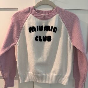 Miu Miu Club Sweater - size tag missing. Purchased as a 10/12 US